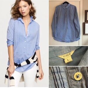 J Crew lightweight chambray tuxedo tunic